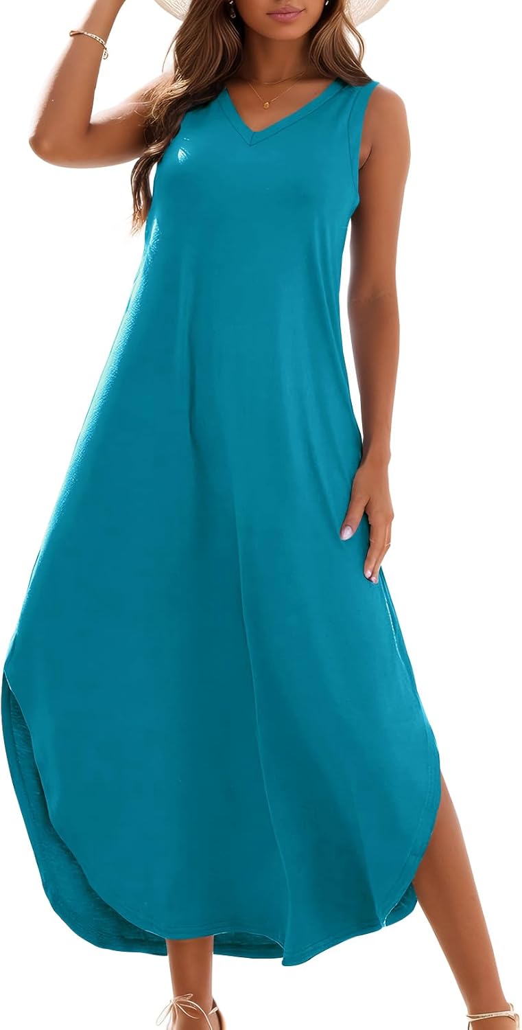 Zilcremo Women's Summer Casual Loose Sundress Long Dress Review