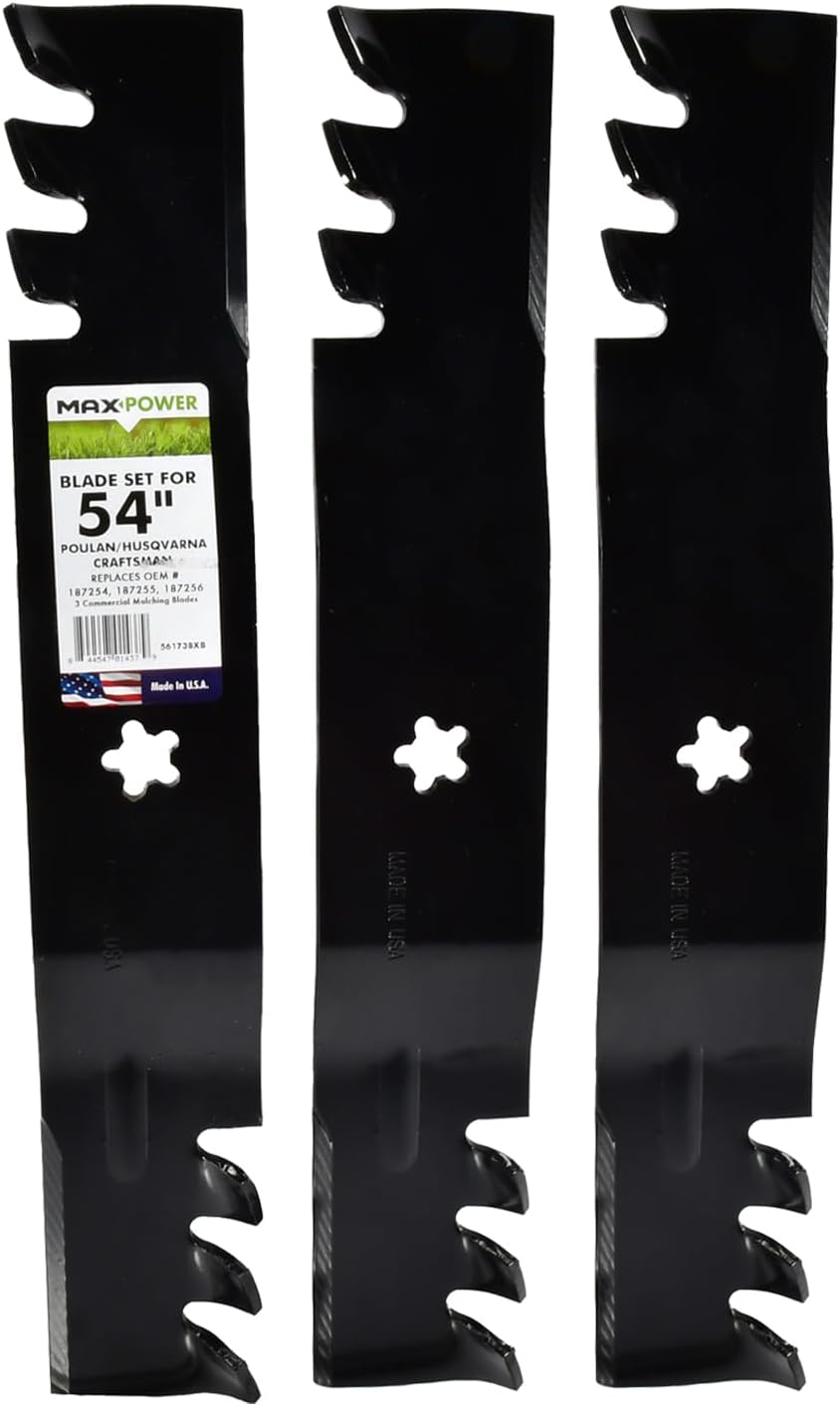 MaxPower 561738XB 3 Blade Commercial Mulching Set for 54 in Mowers