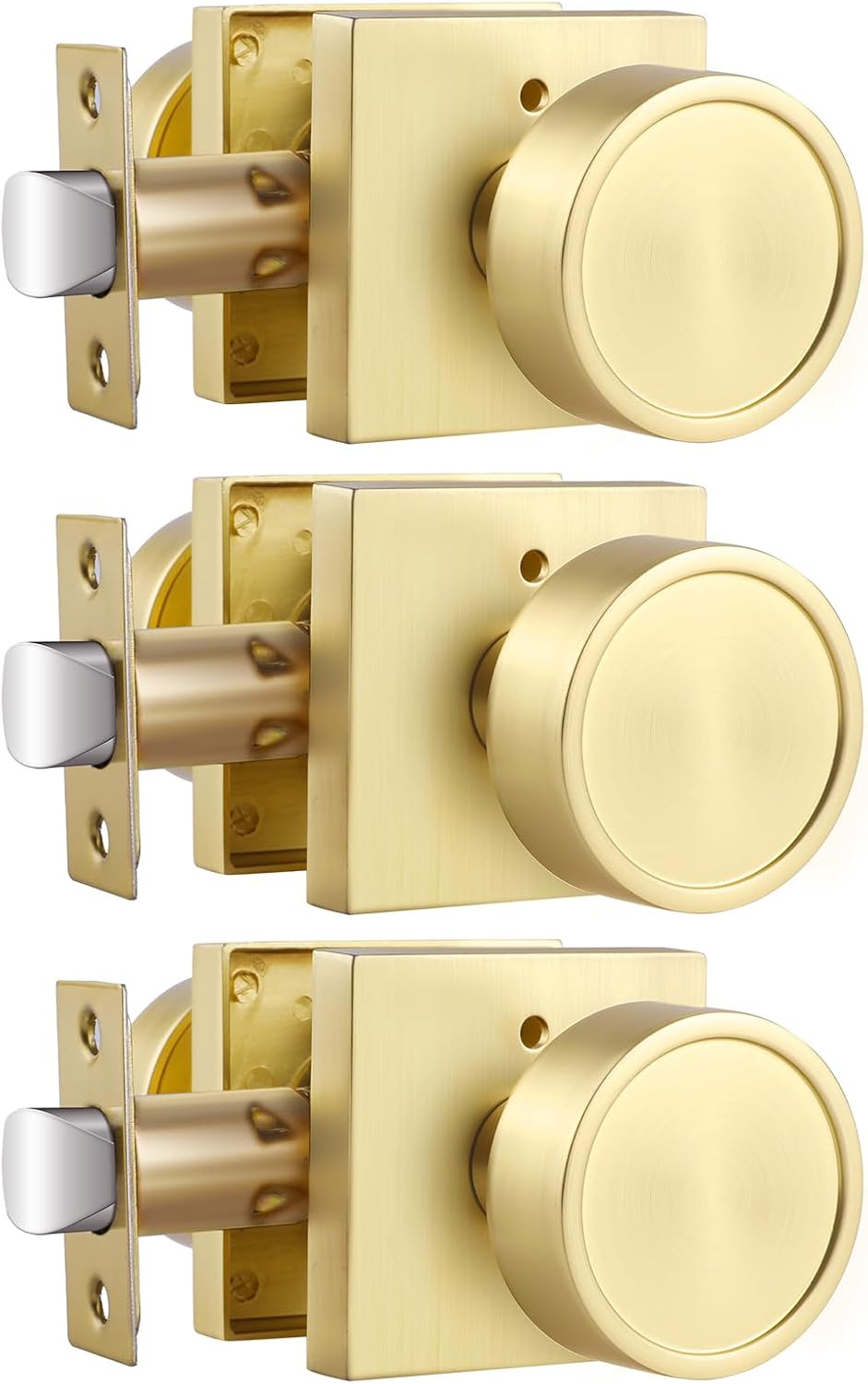 Haidms Gold Door Knobs Interior for Modern Bedroom and Bathroom