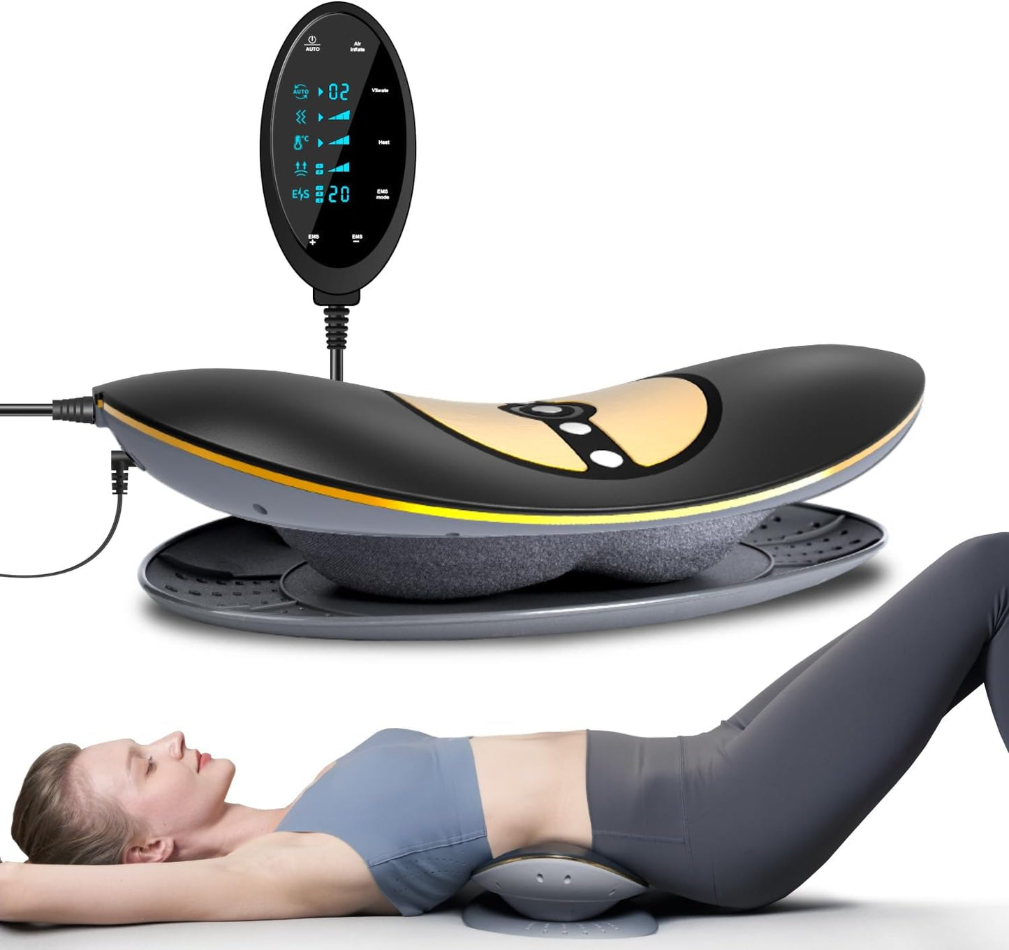 Electric Lumbar Traction Device for Back Pain Relief and Therapy