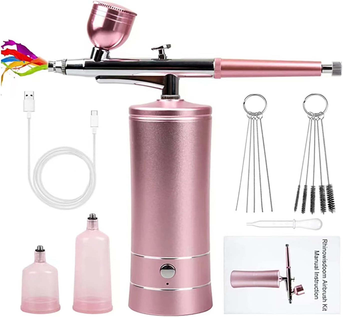 Portable Rechargeable Airbrush Kit for Versatile Creations!