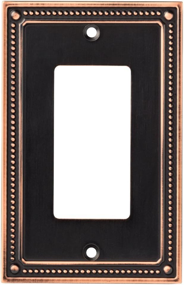 Franklin Brass Classic Beaded Wall Switch Plate, Bronze/Copper