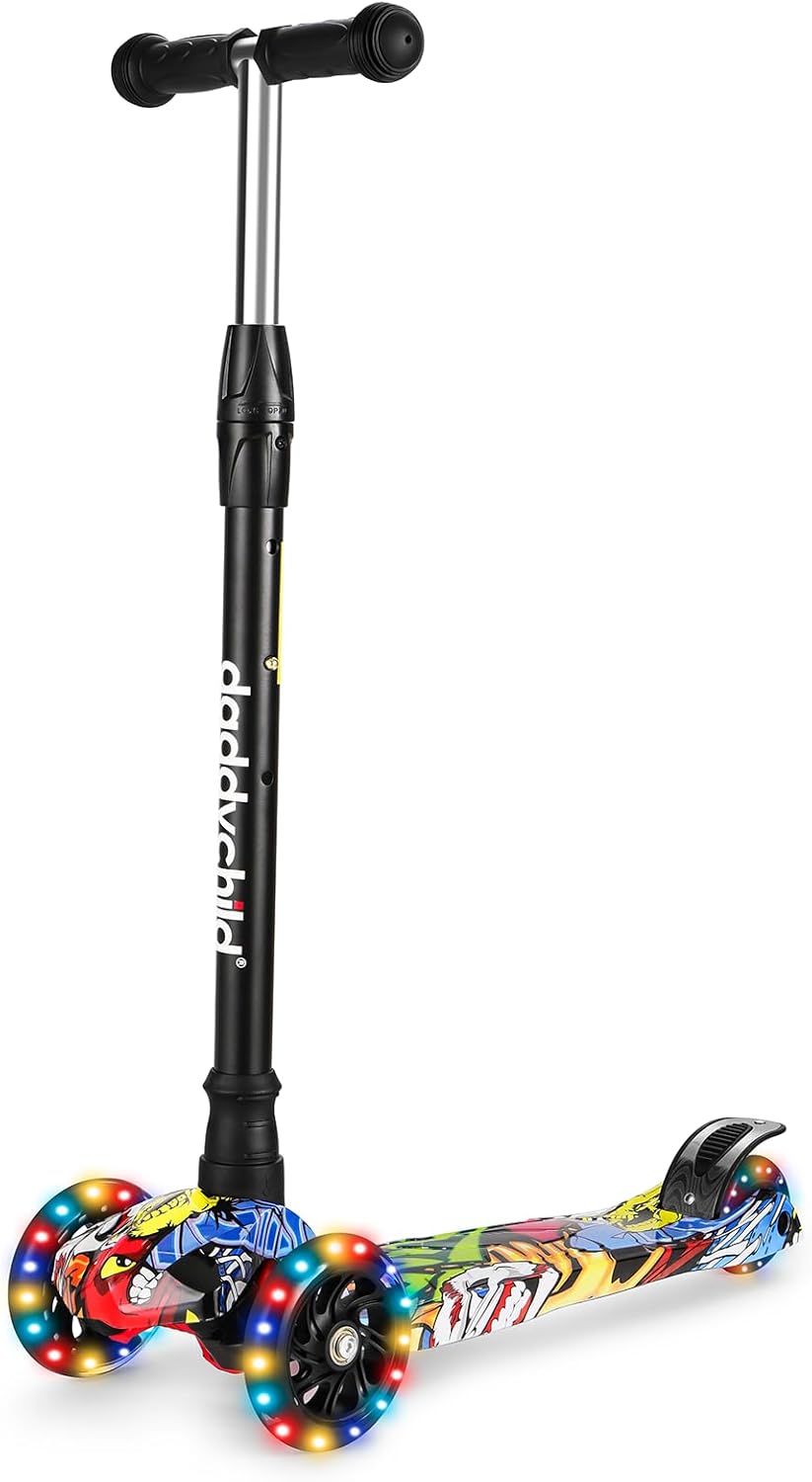 Kids Kick Scooter for Boys and Girls, Adjustable Height Fun