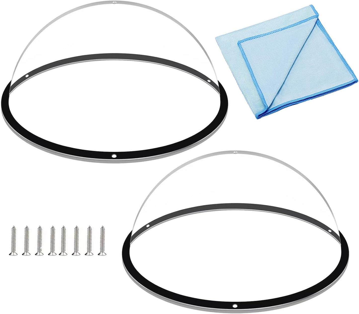 HiCaptain Dog Fence Window for Pets - Clear Acrylic Dome 2 Pack