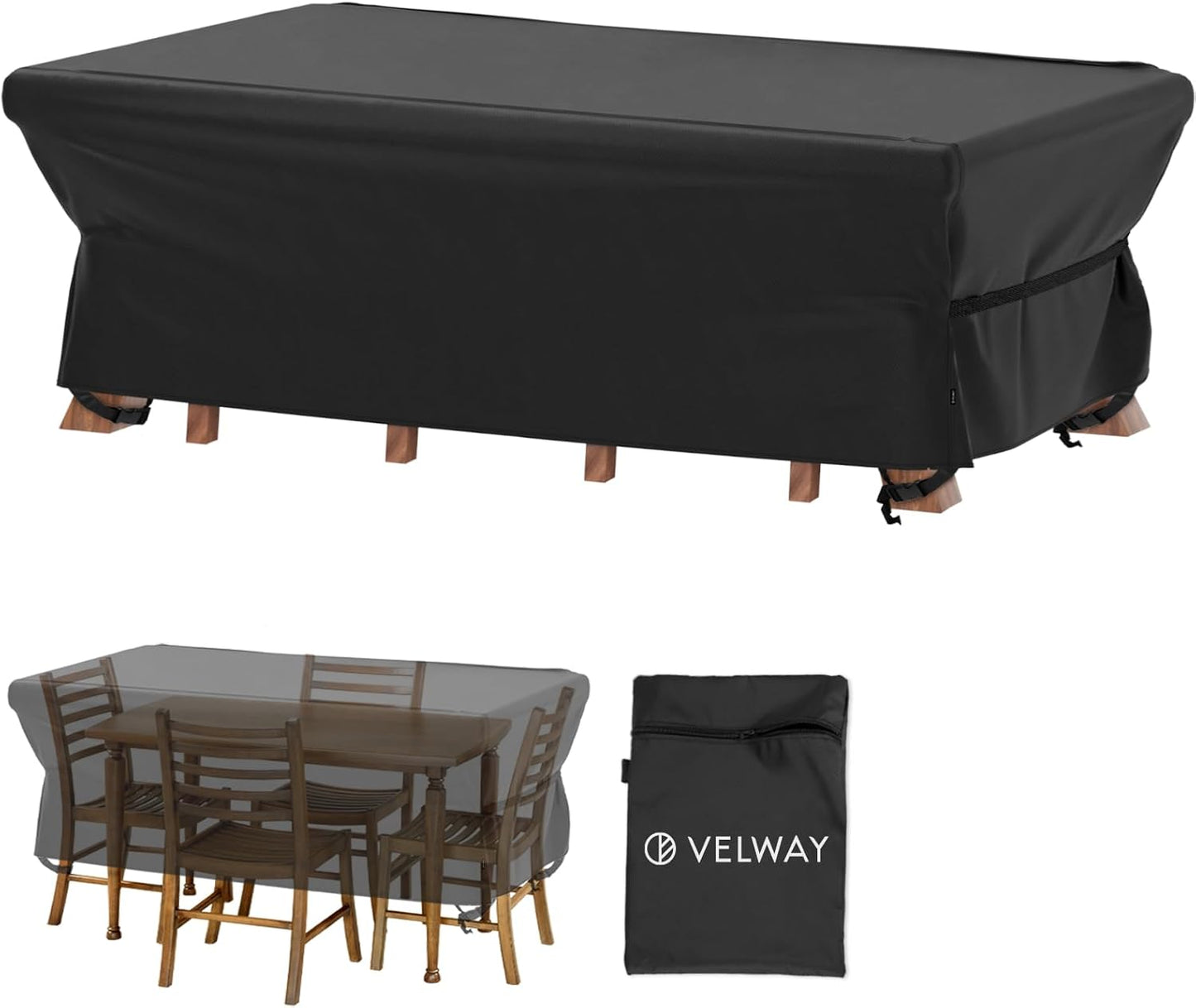 Velway Patio Table Chairs Set - Waterproof Outdoor Bistro Cover