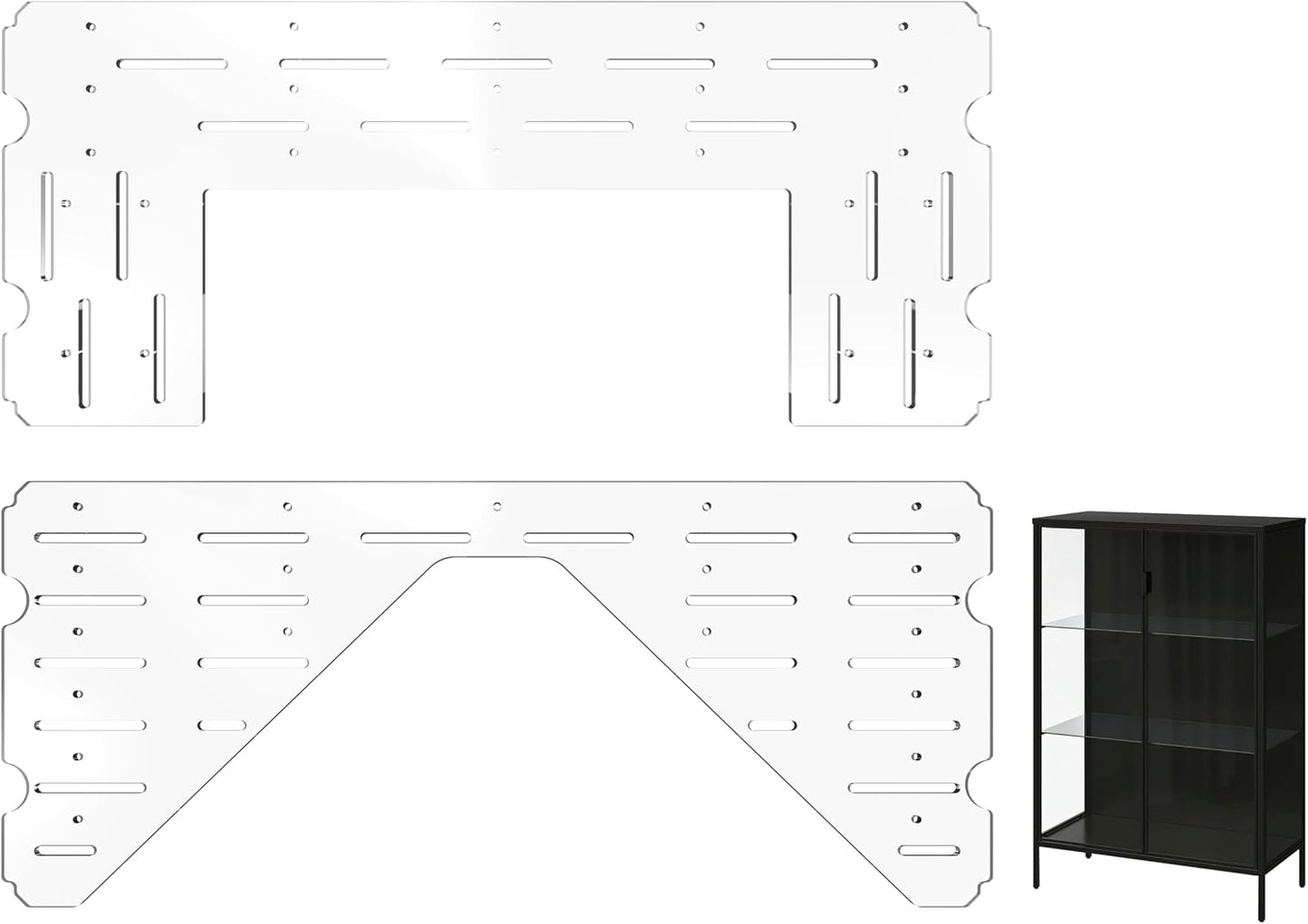 Acrylic Shelf for Rudsta Wide Cabinet - 8mm Thick Clear Design
