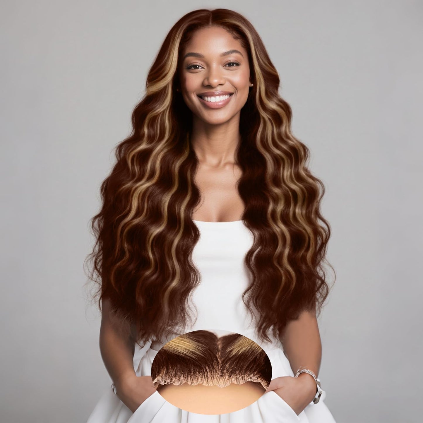 Brown And Blonde Glueless Wigs Human Hair For Effortless Style