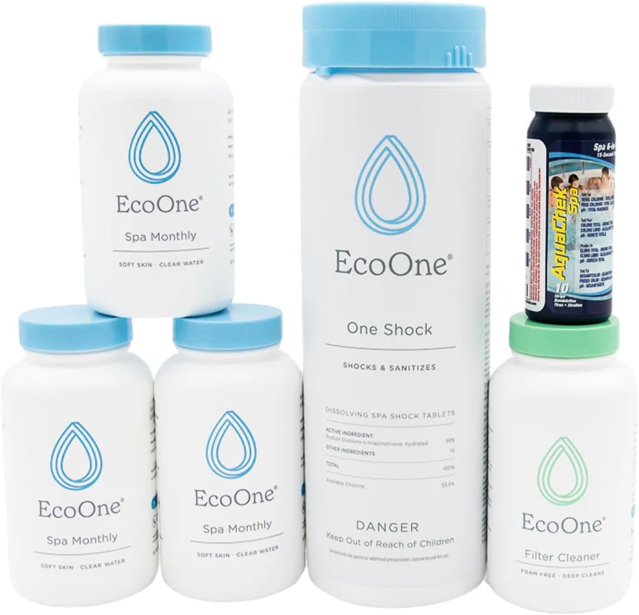 EcoOne Hot Tub Chemical Maintenance Kit for Clean Water Care