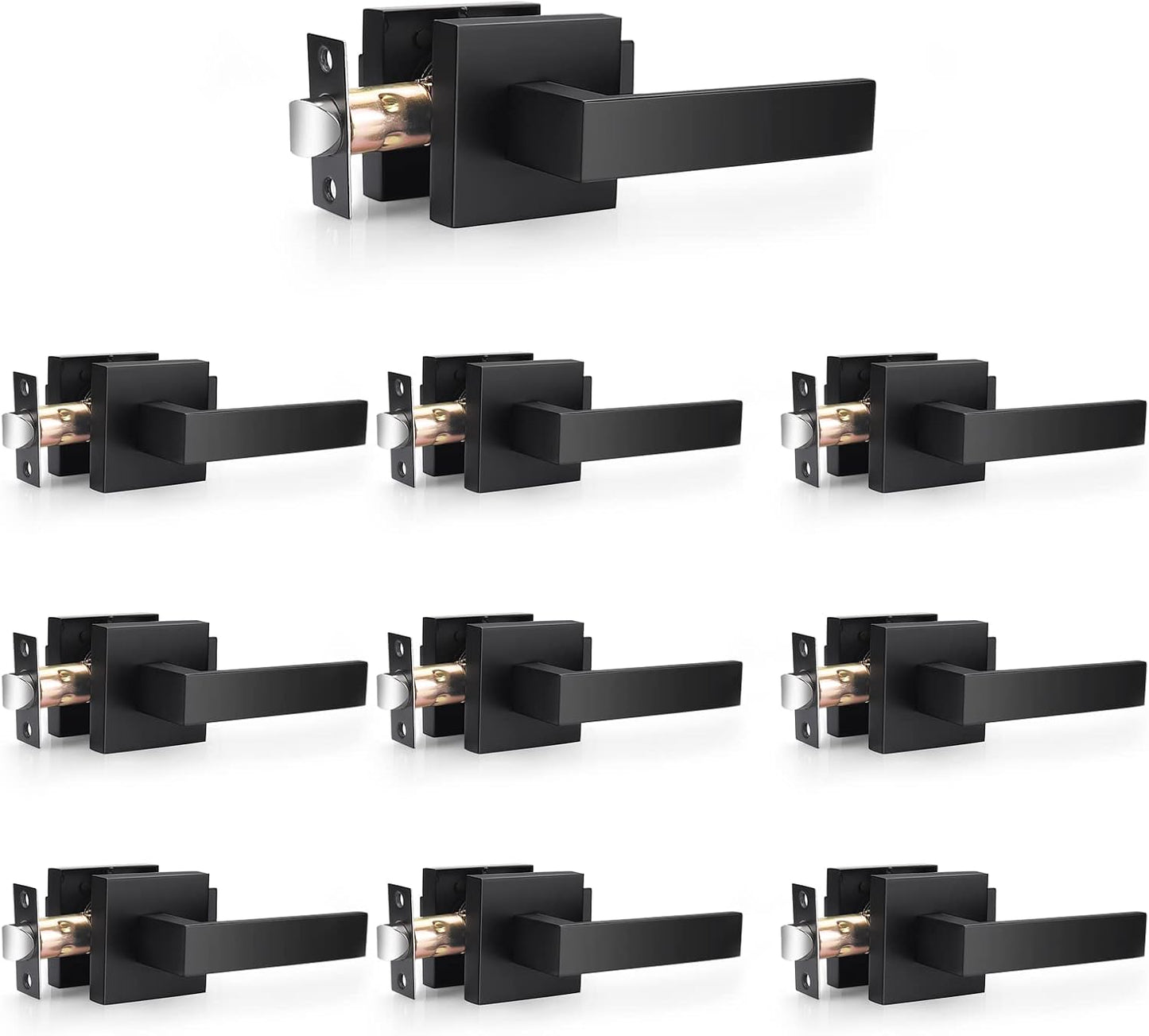 Probrico Matte Black Passage Door Levers for Easy Opening Needs