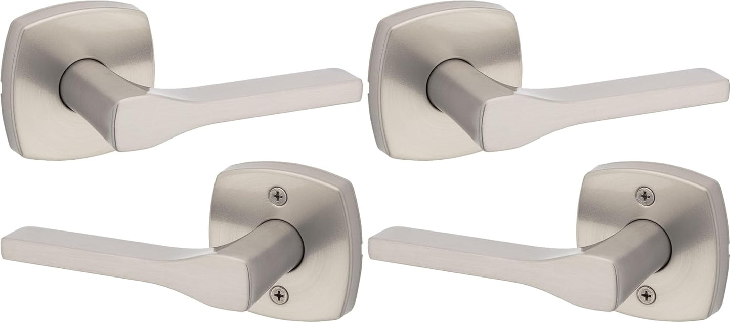 Kwikset Tripoli Lever Interior Passage Door Handle for Closets