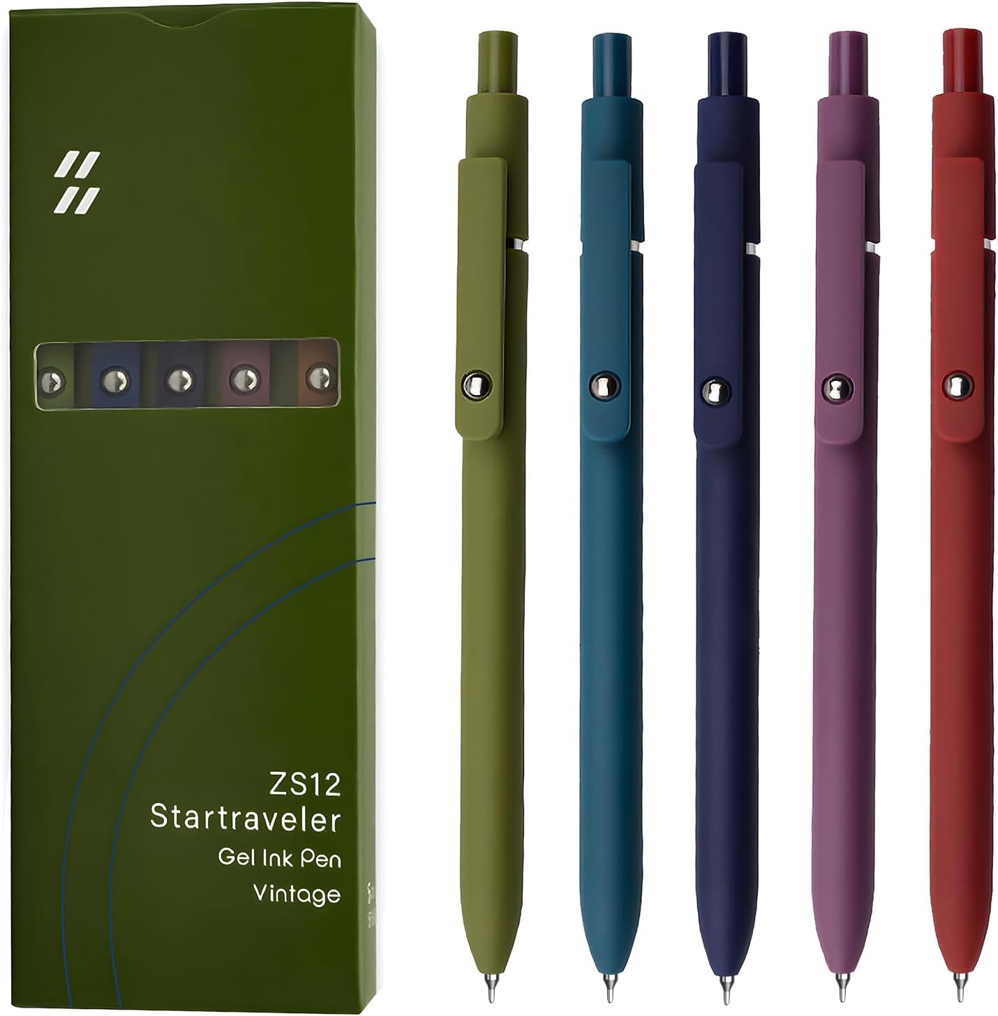 Smooth Writing Gel Pens for Journaling ~ 5 Pcs