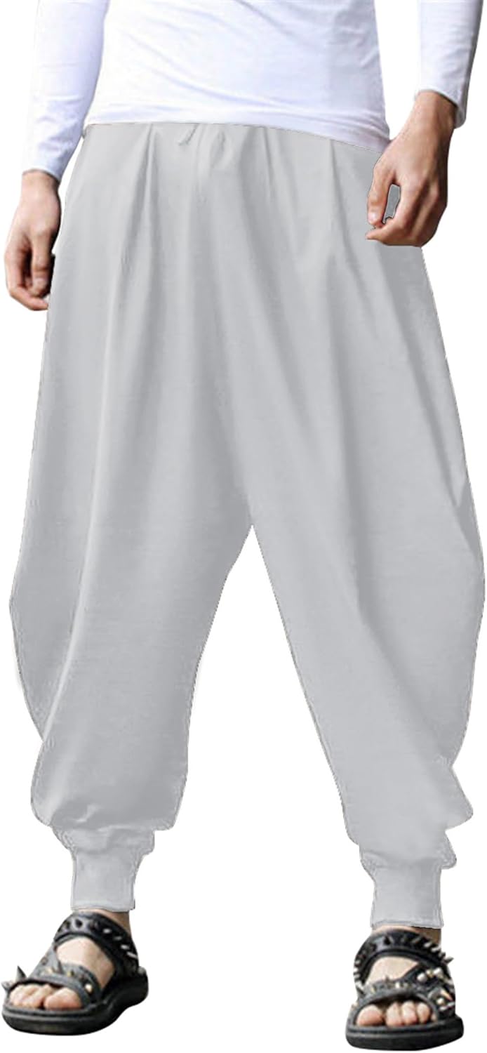 Hippie Harem Pants for Men - Boho Yoga and Beach Wear