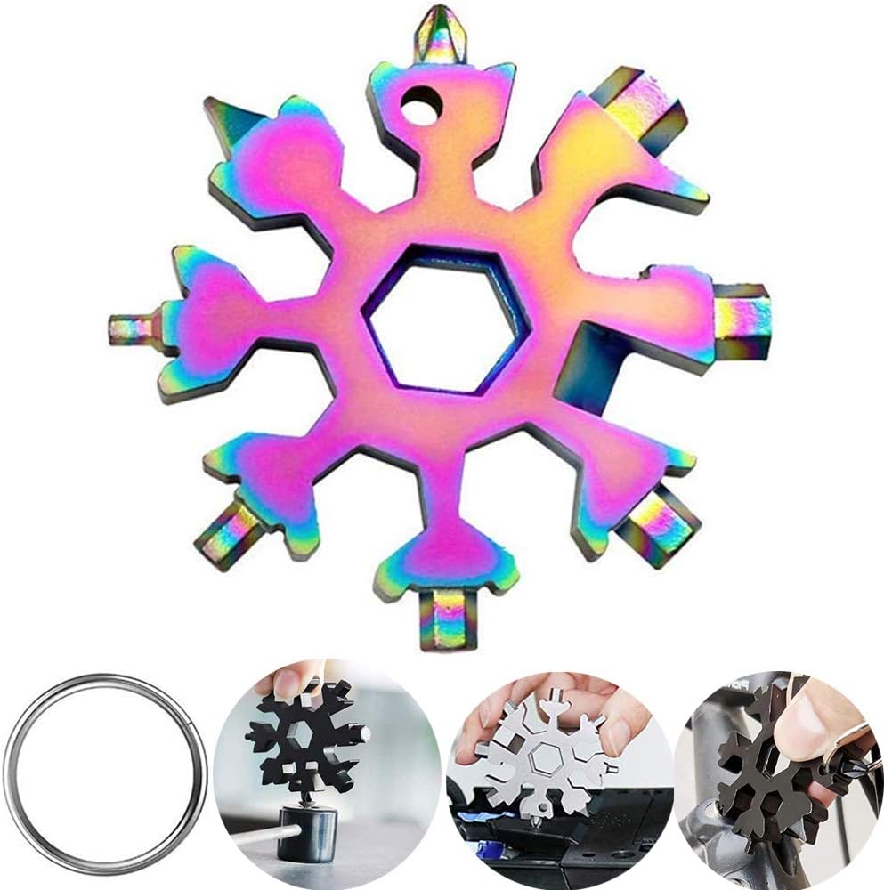Colorful 18-in-1 Snowflake Multitool - Ultimate Convenience