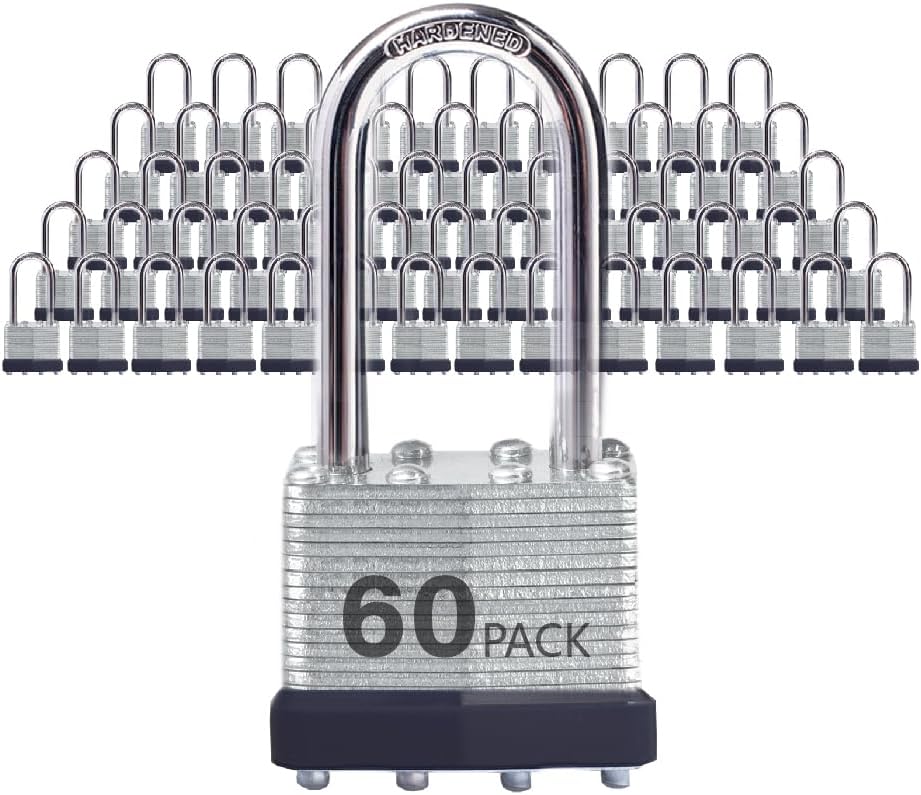 Lock Outdoor Padlocks - Keyed Alike Laminated Steel 60 Pack