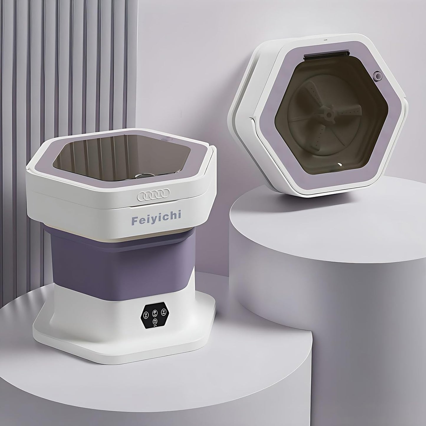 Feiyichi Portable Mini Washer - Compact & Convenient Purple