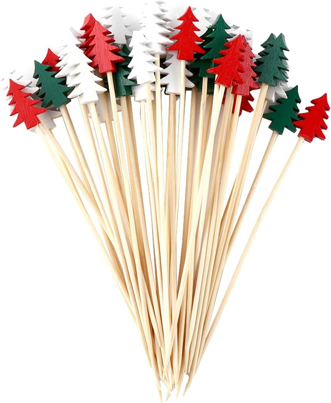 100 Christmas Cocktail Picks - Festive Fruit & Appetizer Forks by Pokinge