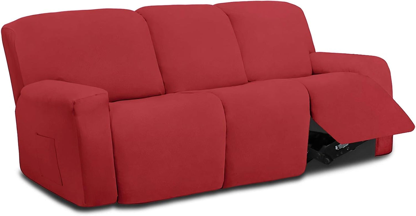 Easy-Going Microfiber Stretch Sectional Recliner Sofa Slipcover