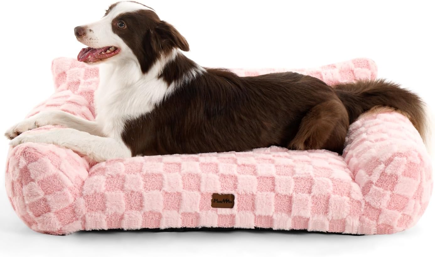 Comfortable Fluffy Dog Sofa with Supportive Foam for Pets