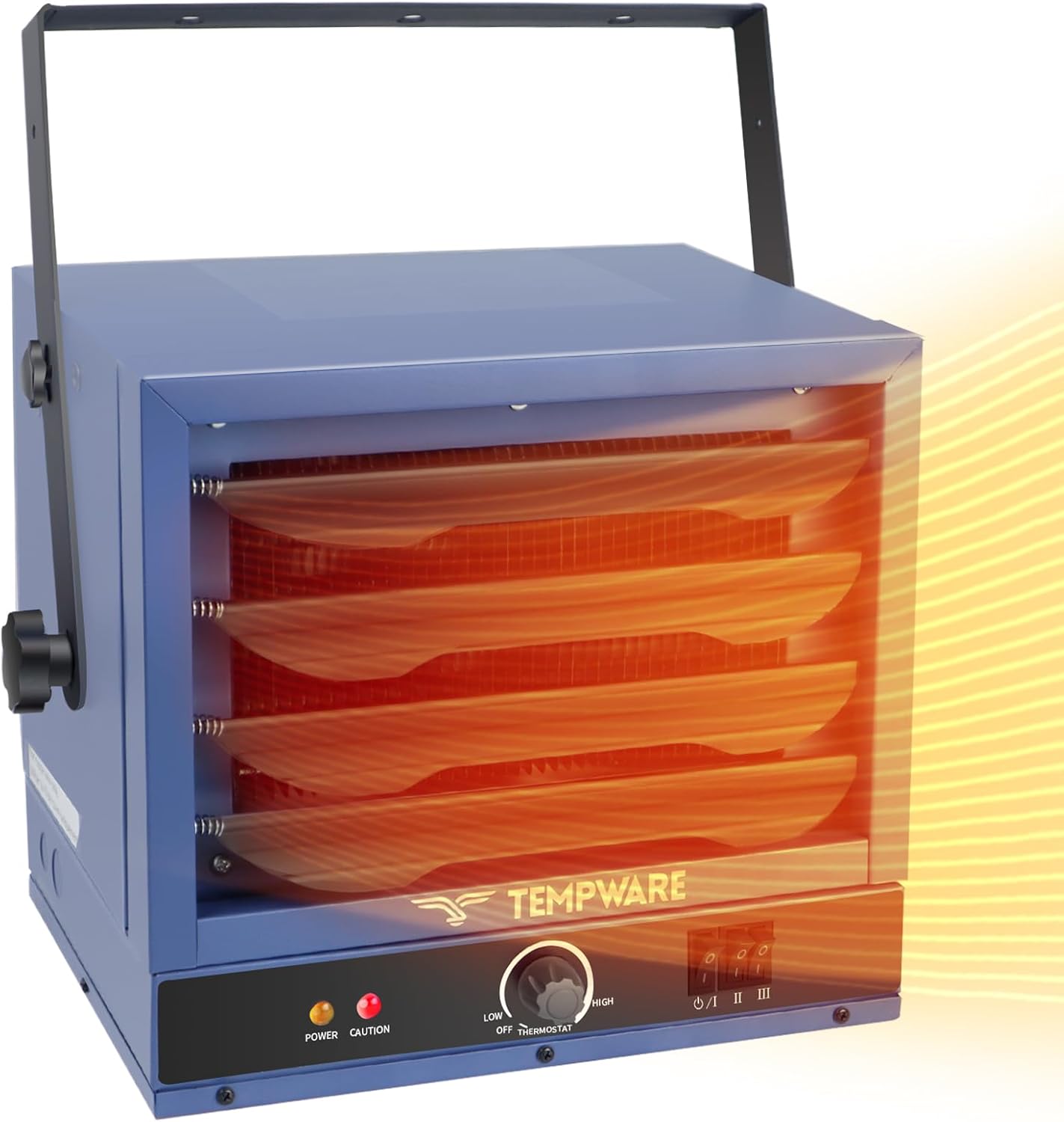 Electric Garage Heater with 3 Heat Levels for Workshop Use