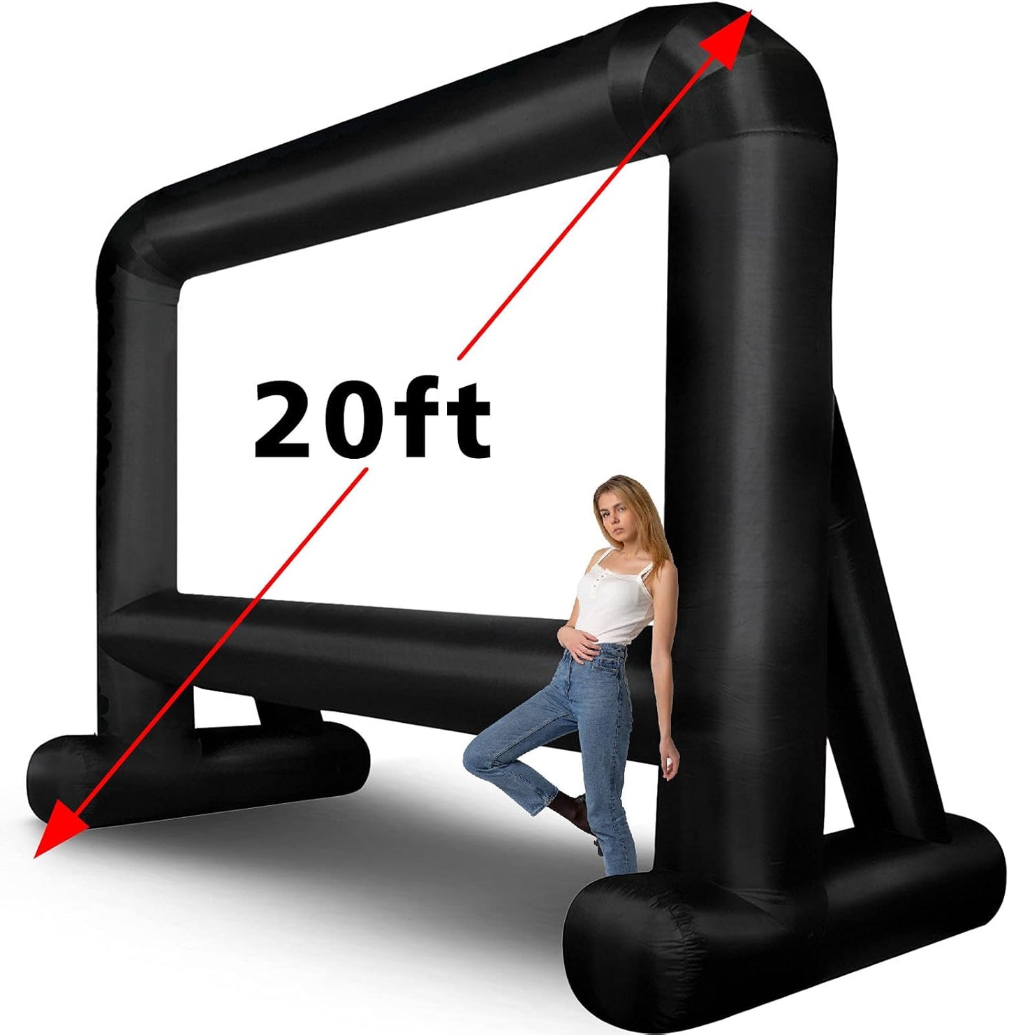 OUTTOY 20ft Inflatable Movie Screen - Ultimate Outdoor Cinema Experience!