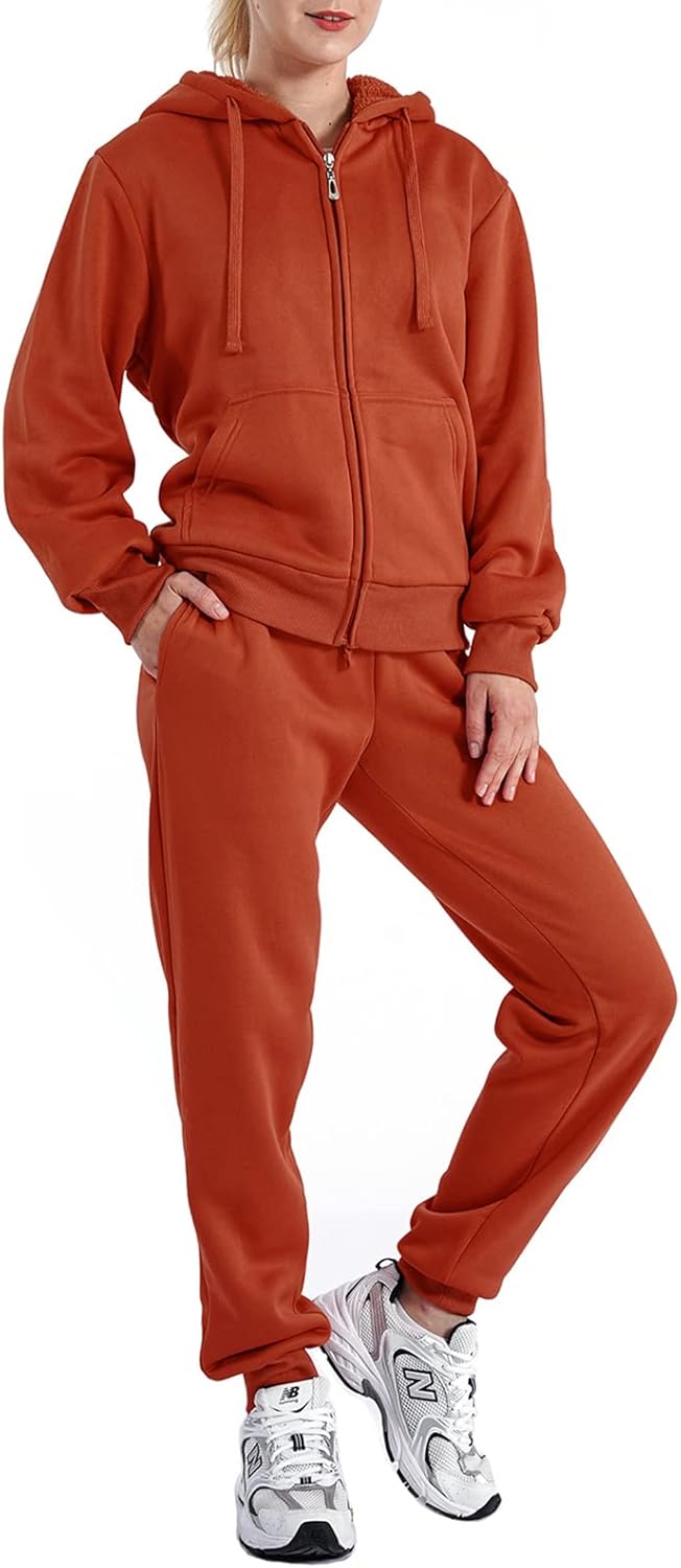 Stylish Track Suits for Women Set - Sherpa Lined Casual Outfit