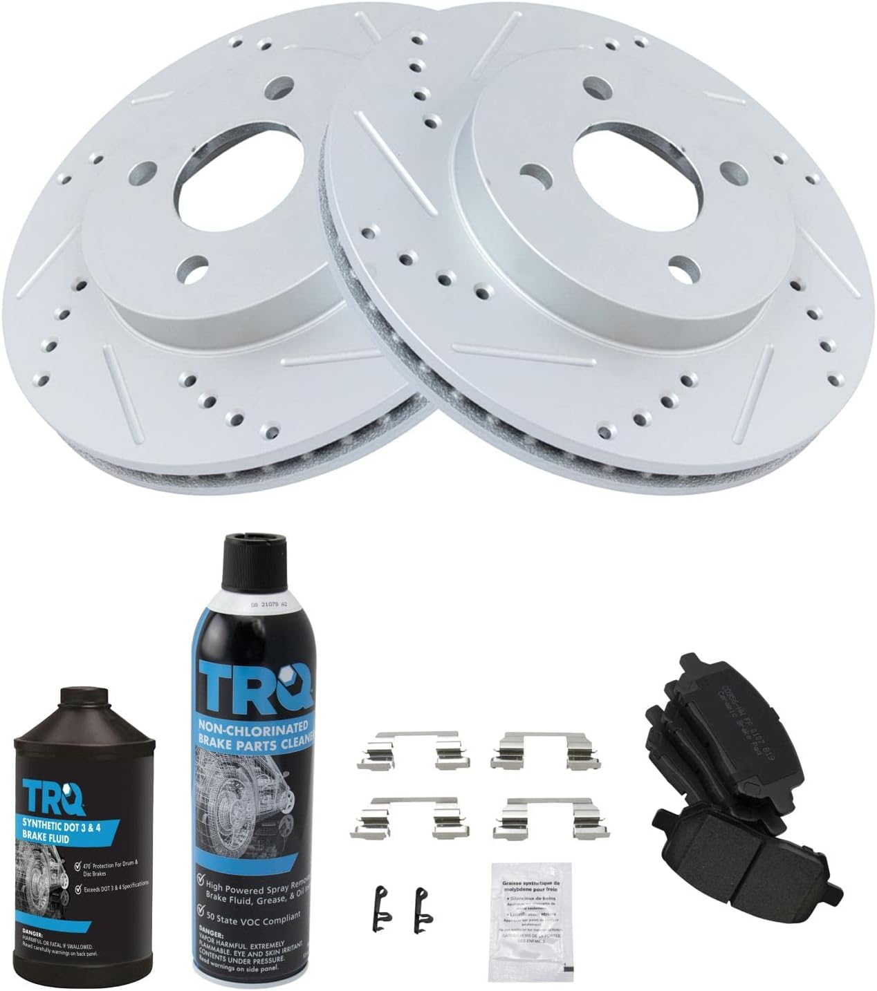 TRQ Front Performance Brake Pad & Rotor Kit for Chevrolet Cobalt
