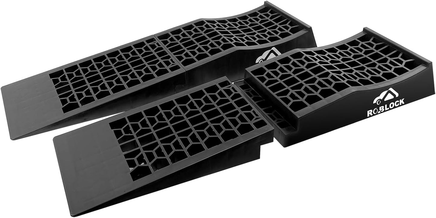 Removable Low Profile Car Ramps for Jack Support and High Lift