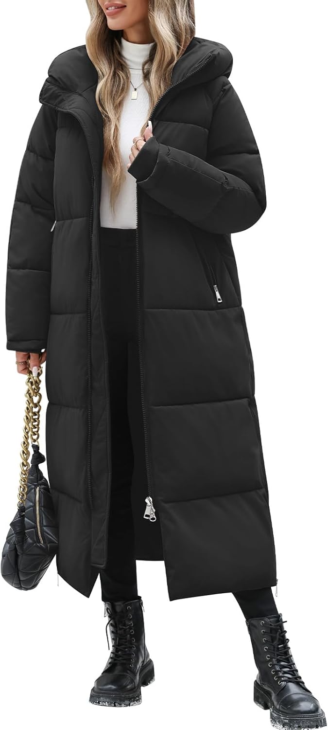 Womens Long Winter Puffer Coat Quilted Jackets for Cold Weather