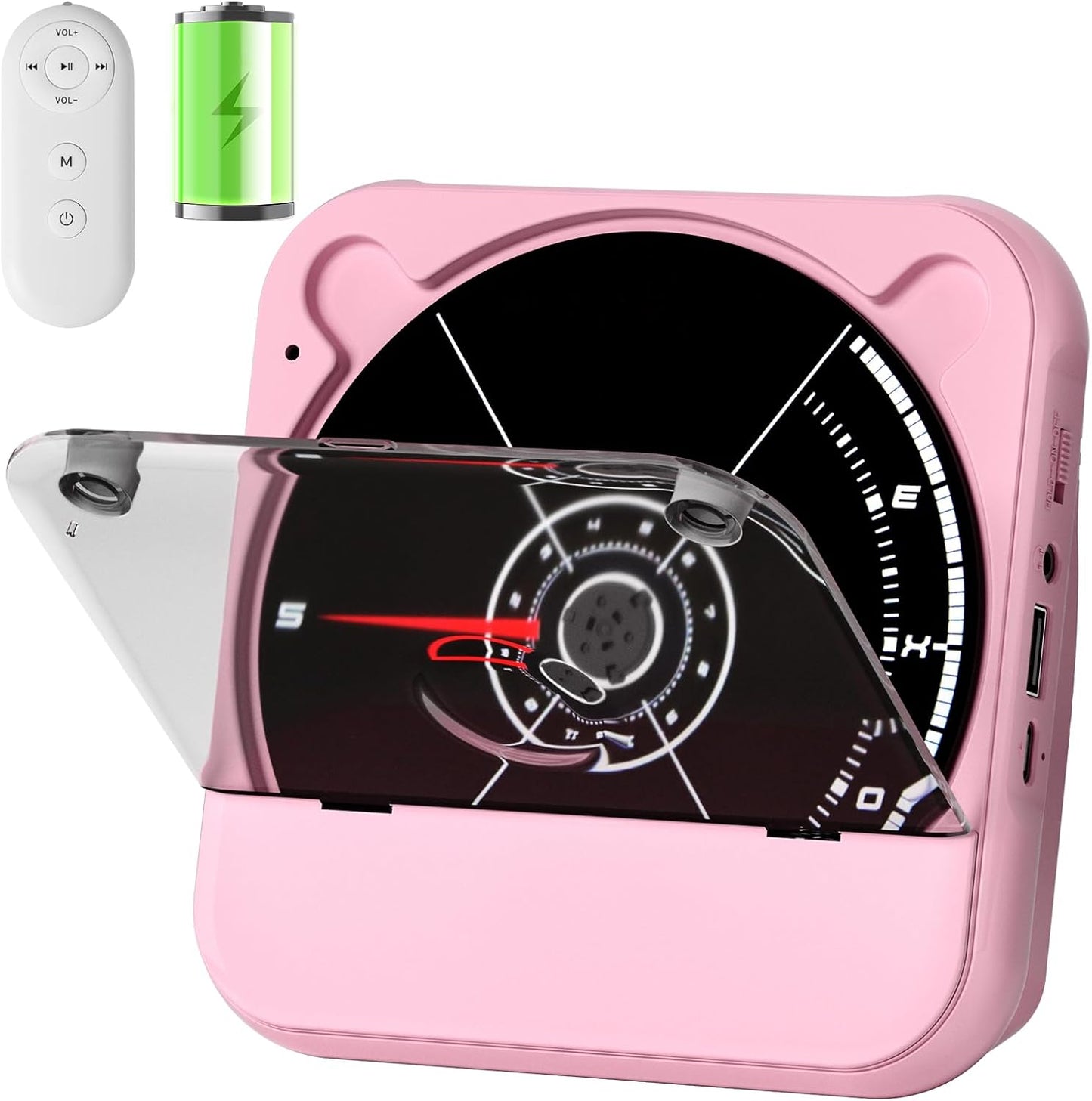 Portable CD Player with Bluetooth and HiFi Speaker for Home