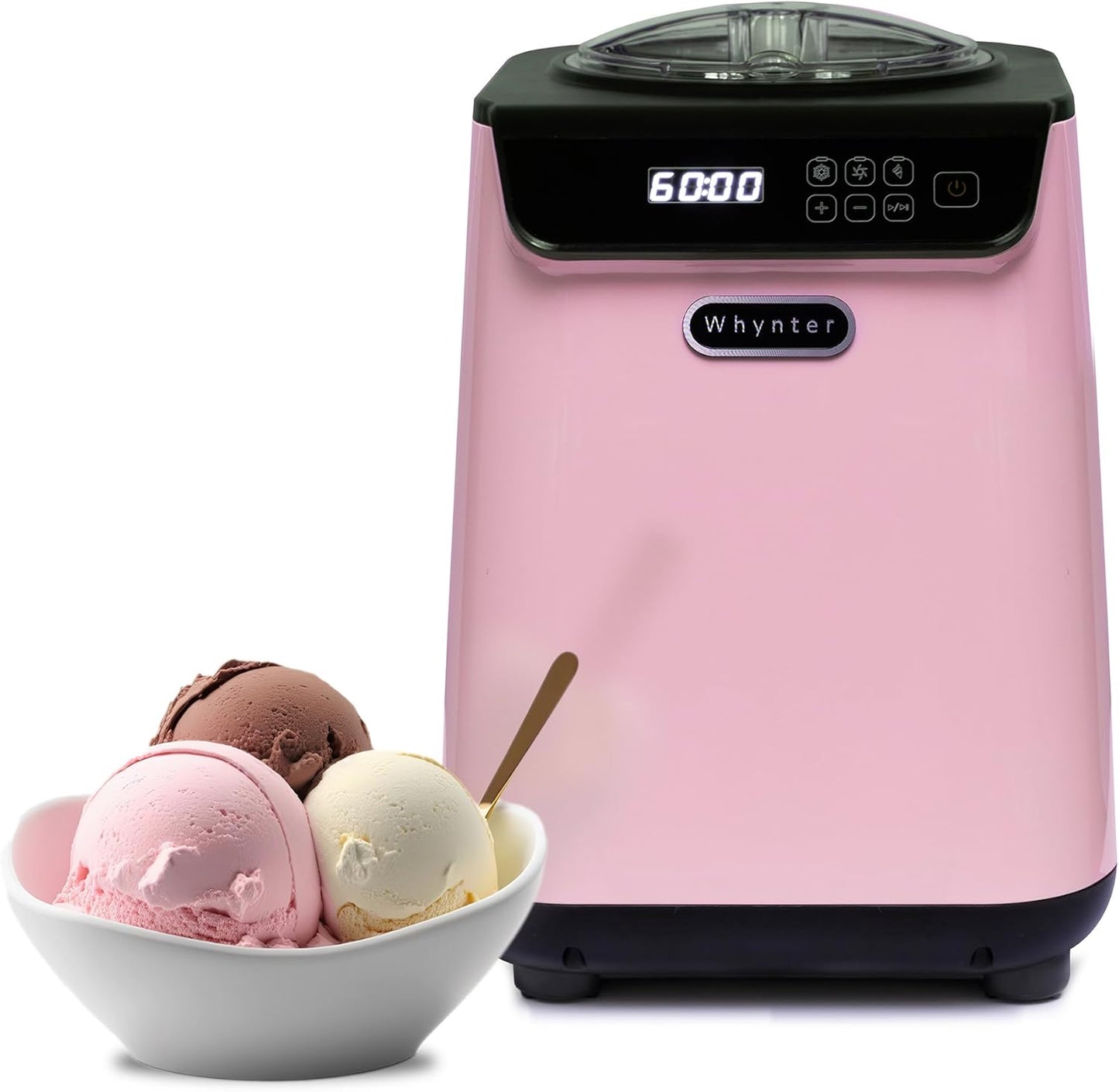Whynter Ice Cream Maker Machine with Built-In Compressor & LCD