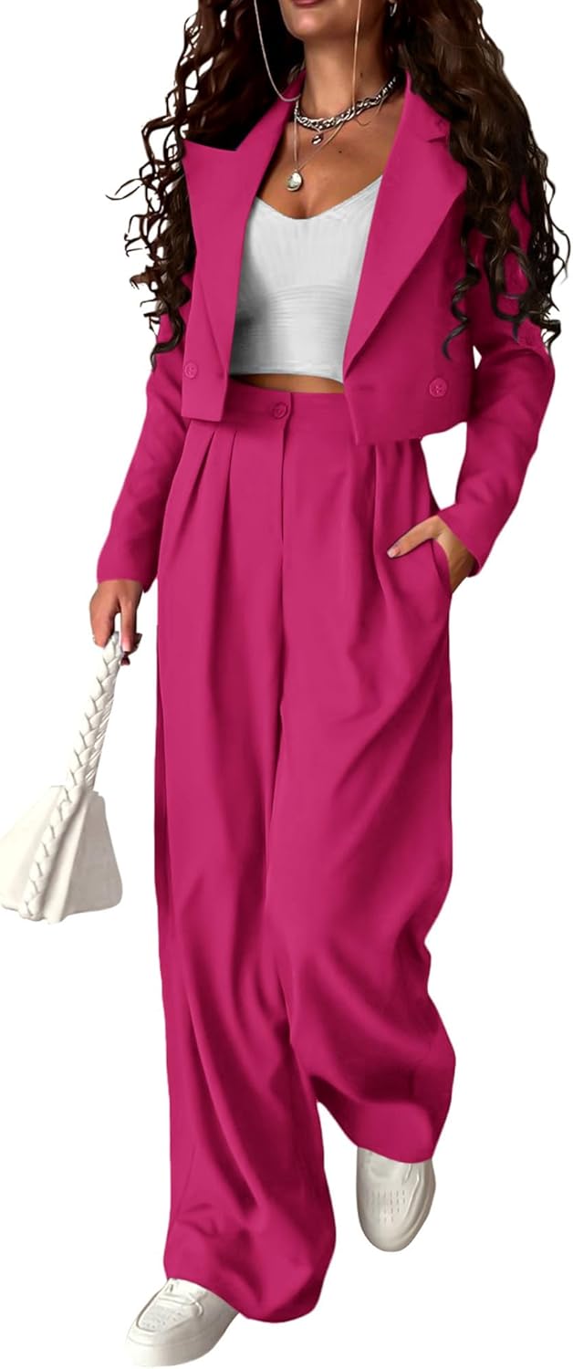 KIRUNDO Business Casual Outfits for Women 2 Piece Suit Set