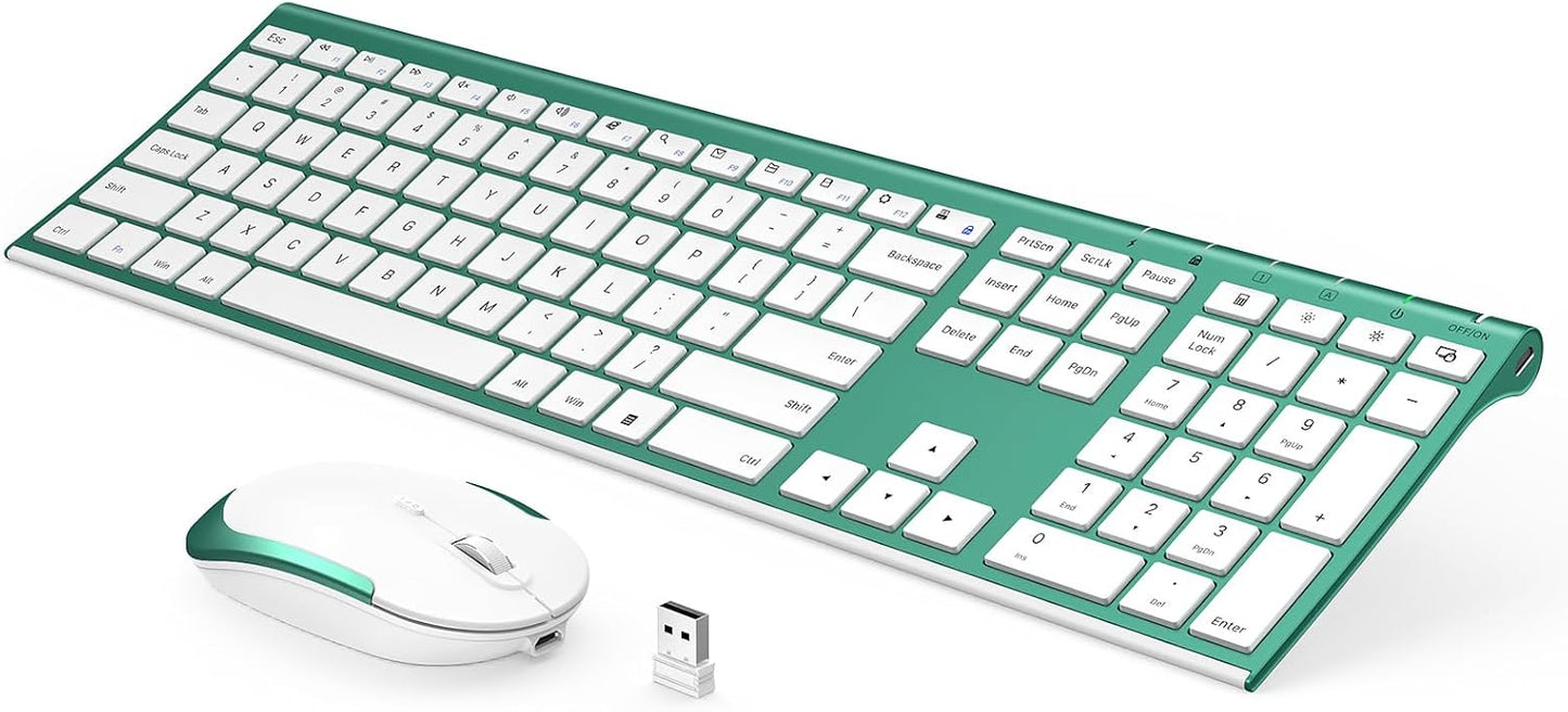 Wireless Keyboard and Mouse Combo for Quiet and Efficient Work