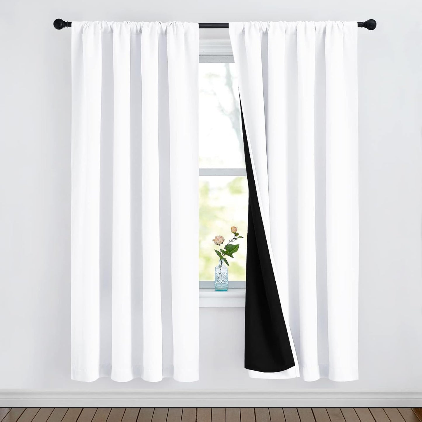 NICETOWN 100% Blackout Window Curtain Panels for Total Darkness