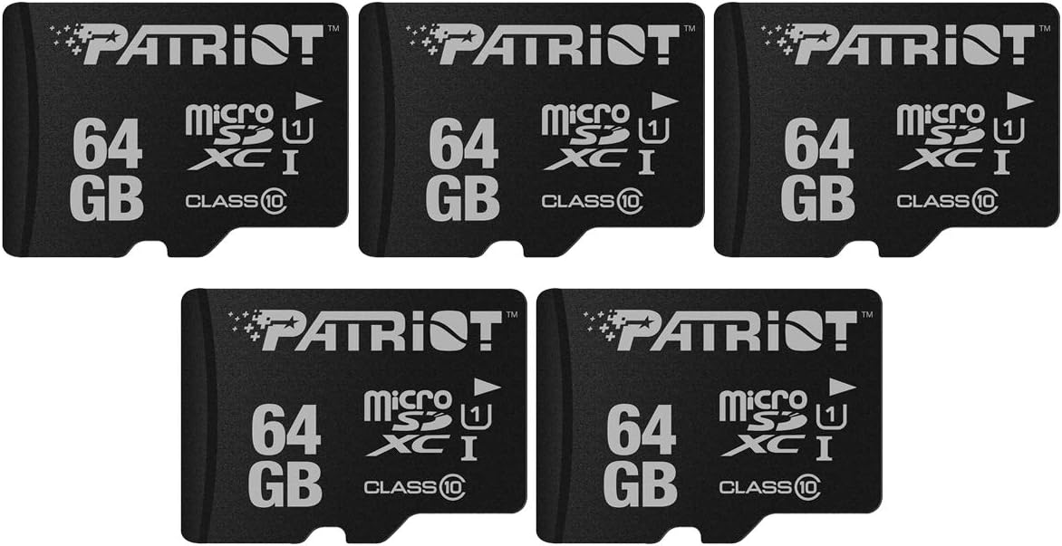 Patriot Memory 64GB Micro SD Card 5 Pack - Maximize Storage