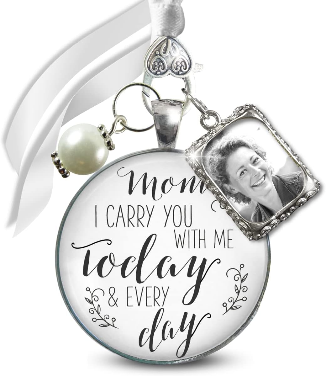 Wedding Bouquet Charm Mom Memory for Bride's Flowers Jewelry