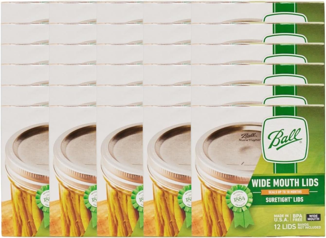 Ball Mason Jar Lids Wide Mouth 12 CT for Perfect Sealing