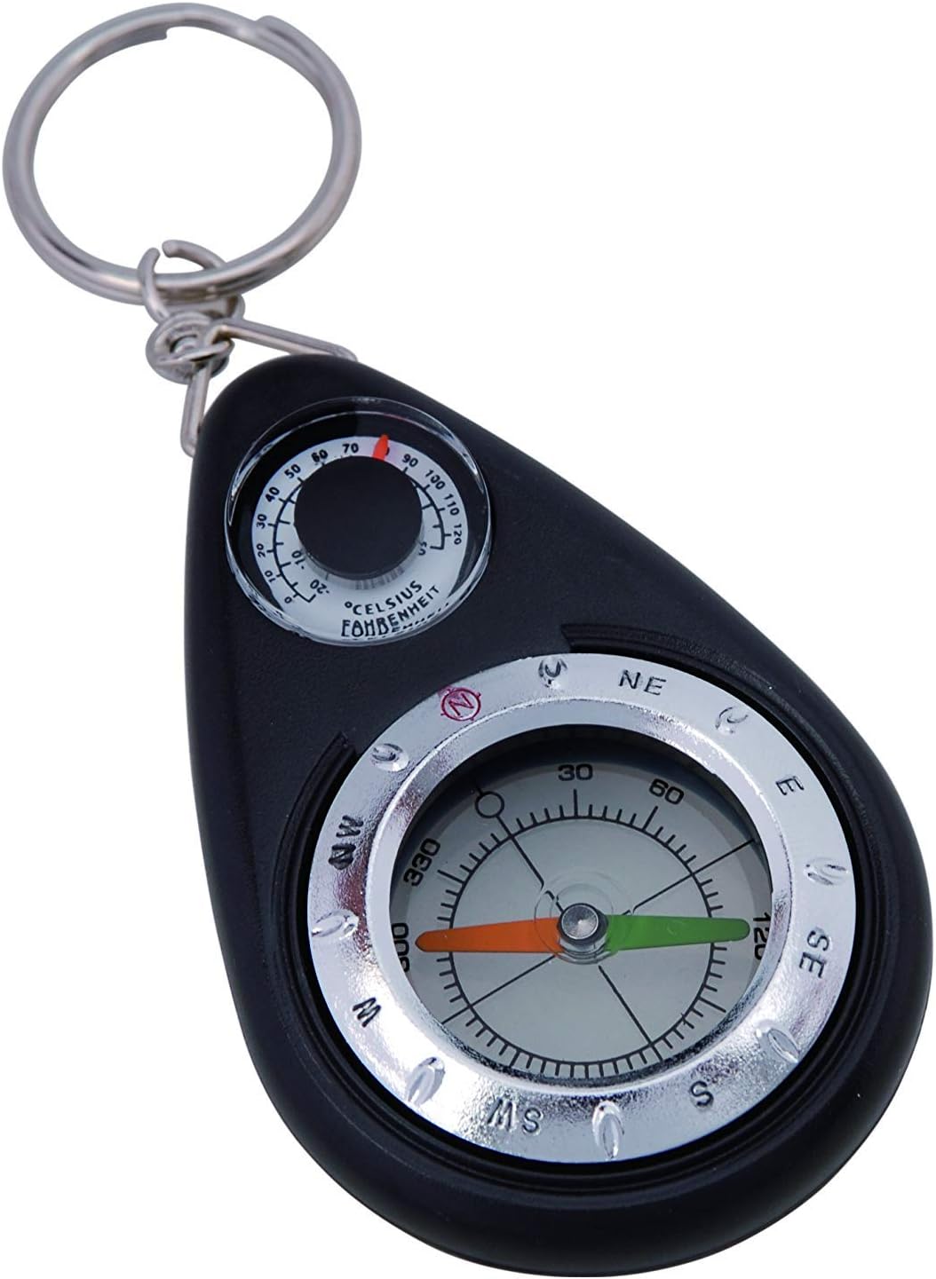 Compact Waterproof Compass Keychain for Outdoor Adventures