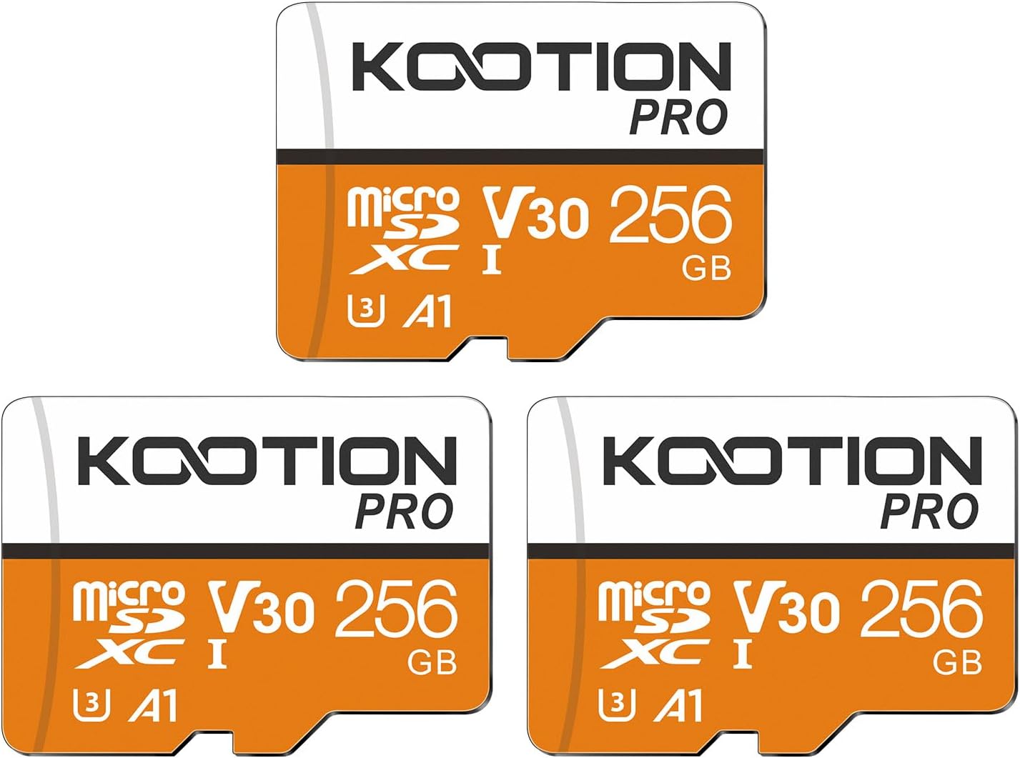 High Speed Performance: KOOTION 256GB Micro SD 3-Pack
