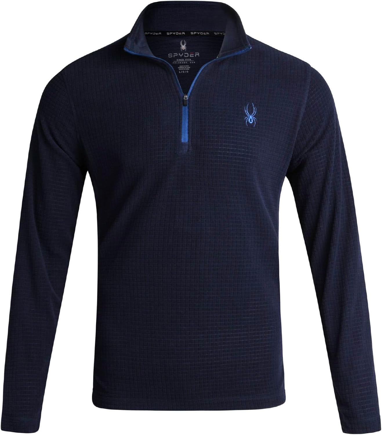 Spyder Mens Quarter Zip Pullover Sweatshirt for Active Wear