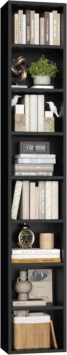 FOTOSOK 8-Tier Media Tower Rack for CD DVD Slim Storage