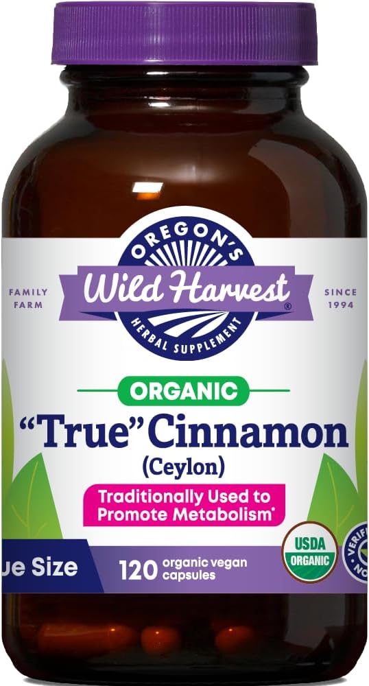 Organic True Cinnamon Ceylon Capsules for Health Benefits