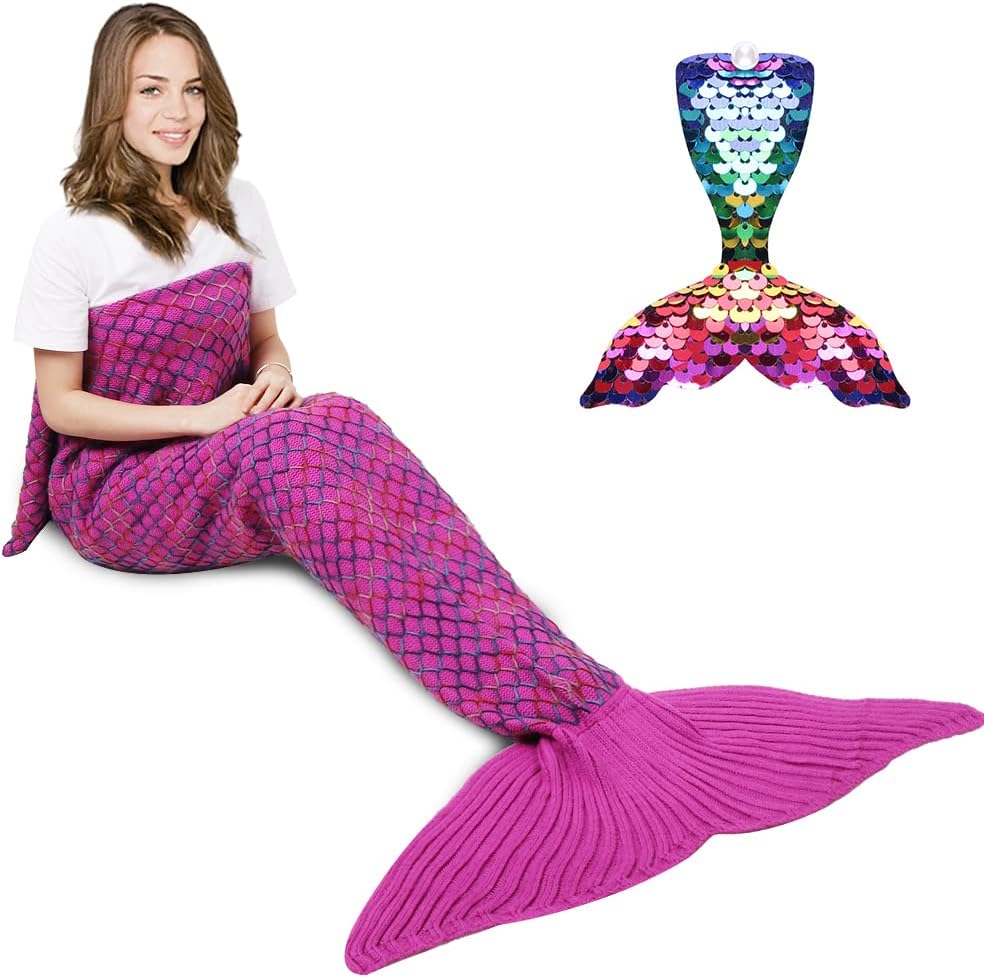 Cozy Mermaid Blanket for Adults by AmyHomie