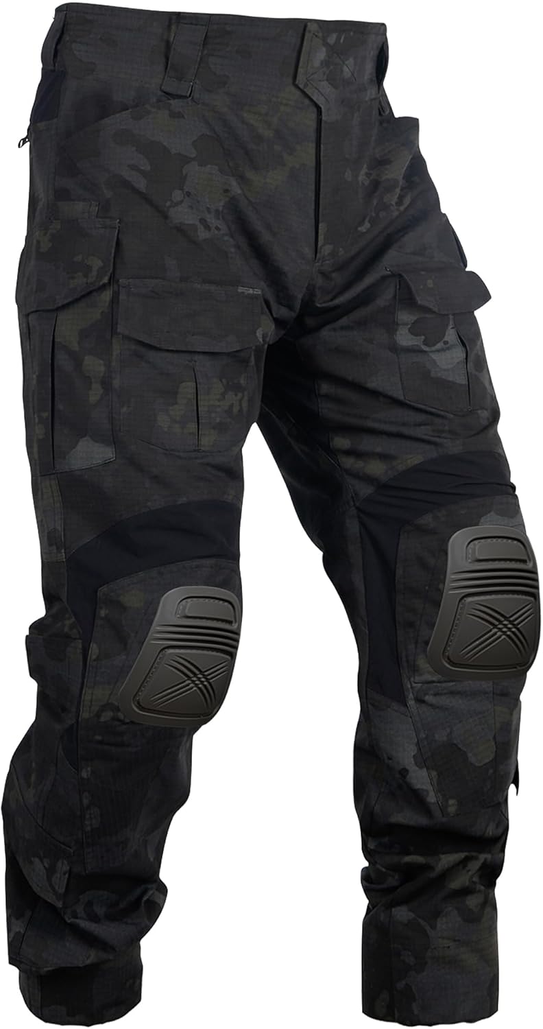 Mens Tactical Pants with Knee Pads for Outdoor Activities
