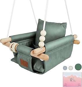 Classy Leather Swing Seat for Infants and Toddlers Growth