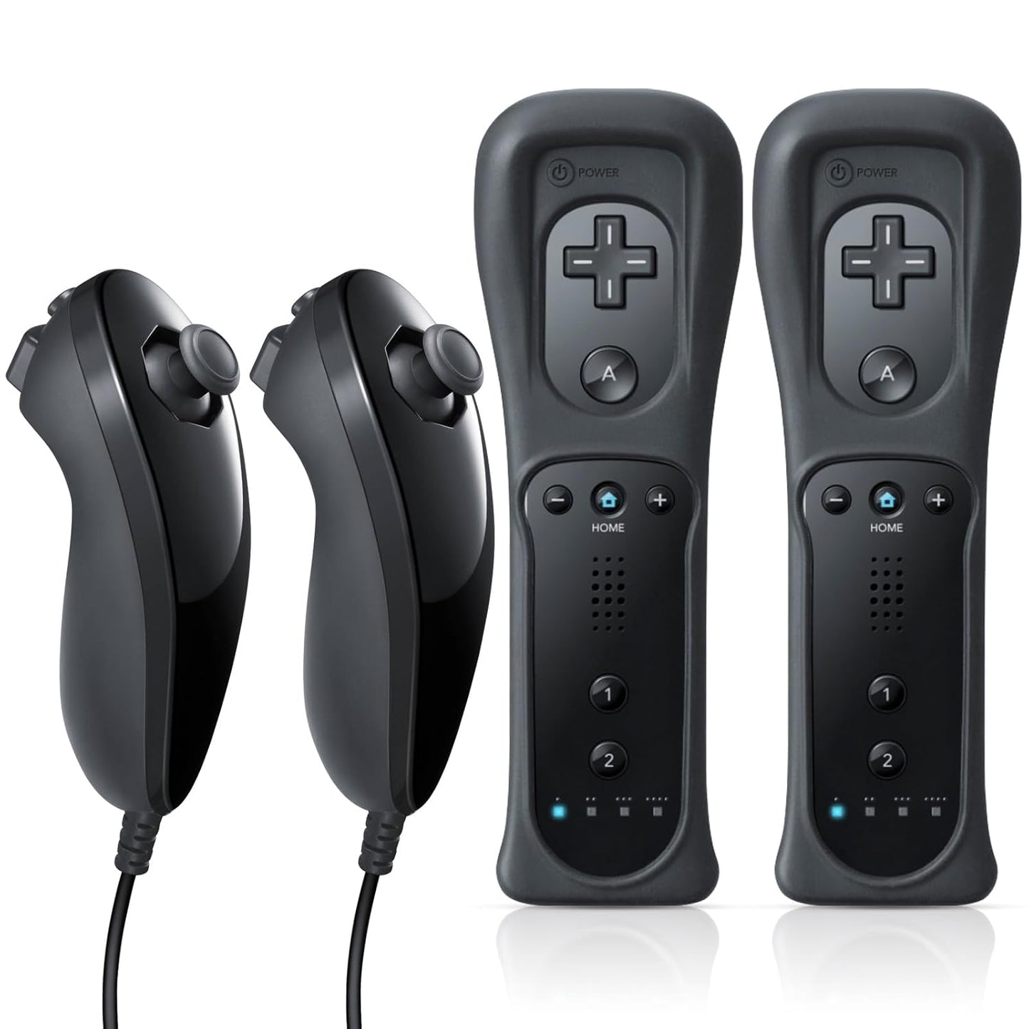 FASIGO Remote Controller with Nunchuck for Nintendo Wii/Wii U