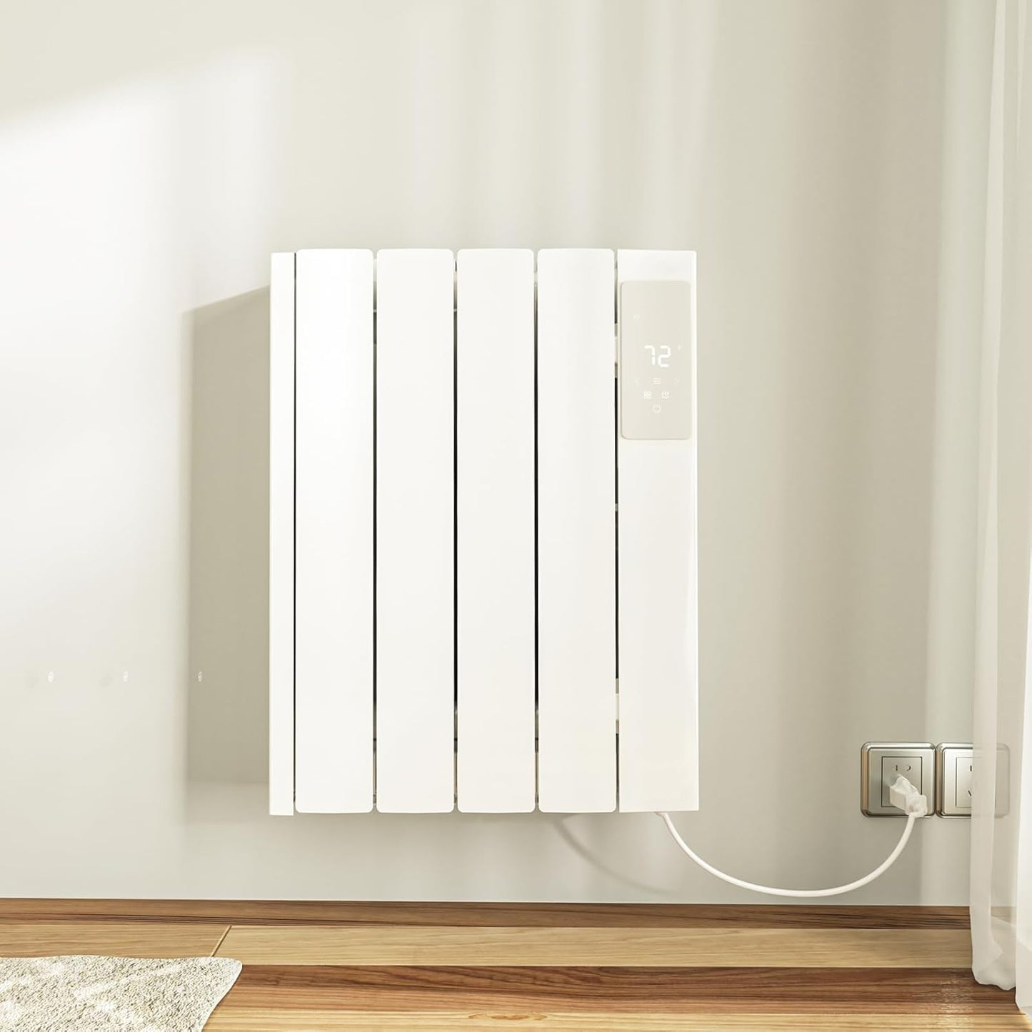 BREEZEHEAT 800w Electric Panel Heater - No Fan, Remote Control, Timer