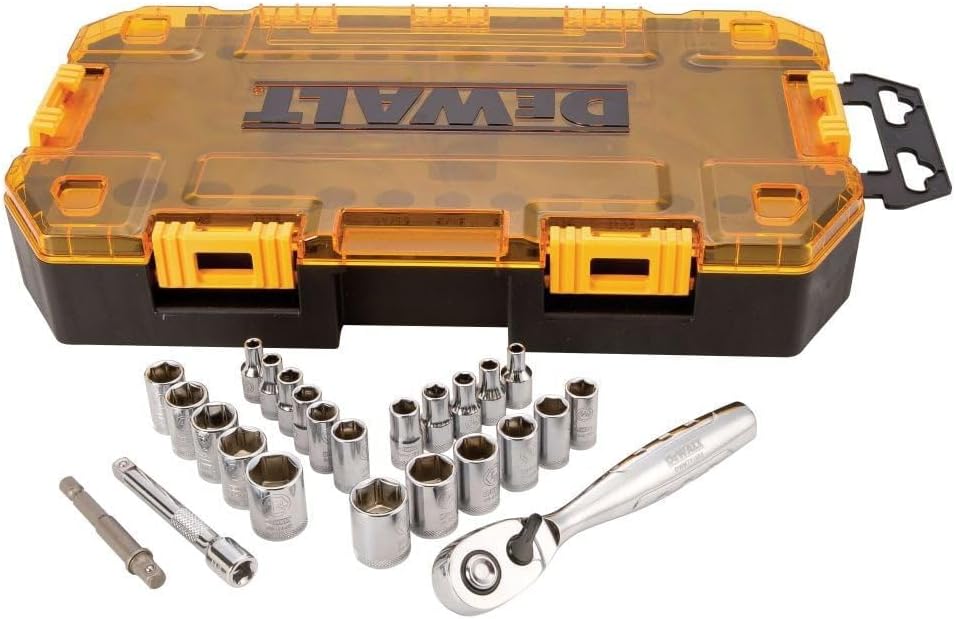 DEWALT Drive Socket Set, 25-Piece SAE/Metric Quality