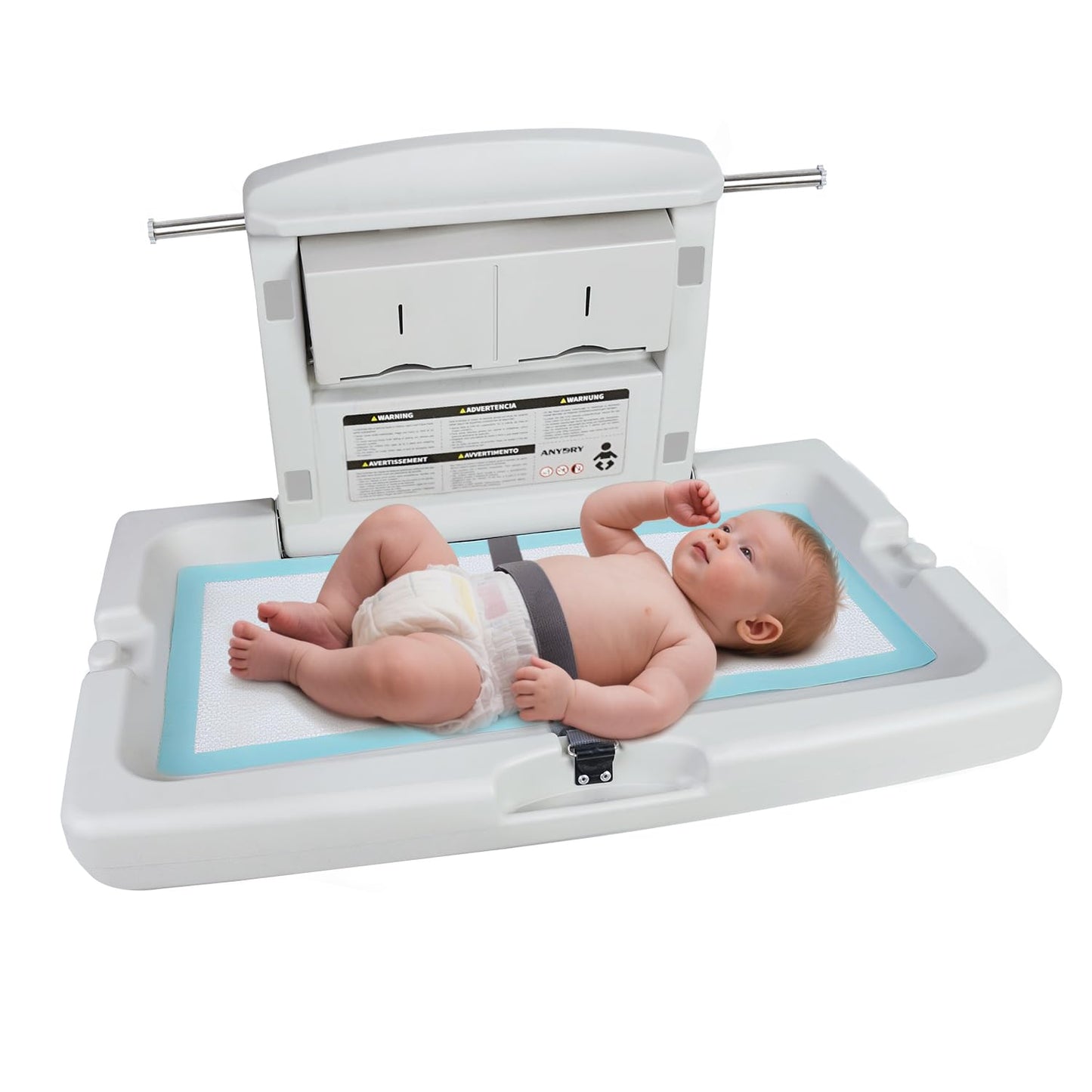 Durable Wall-Mounted Baby Changing Station for Safe Use