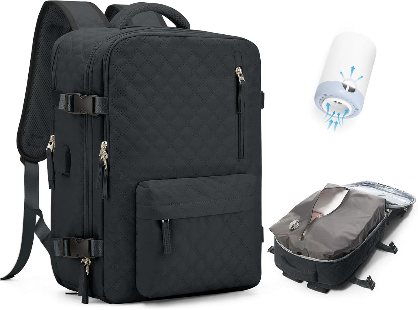 Travel Vacuum Storage Backpack with Air Pump for Compression