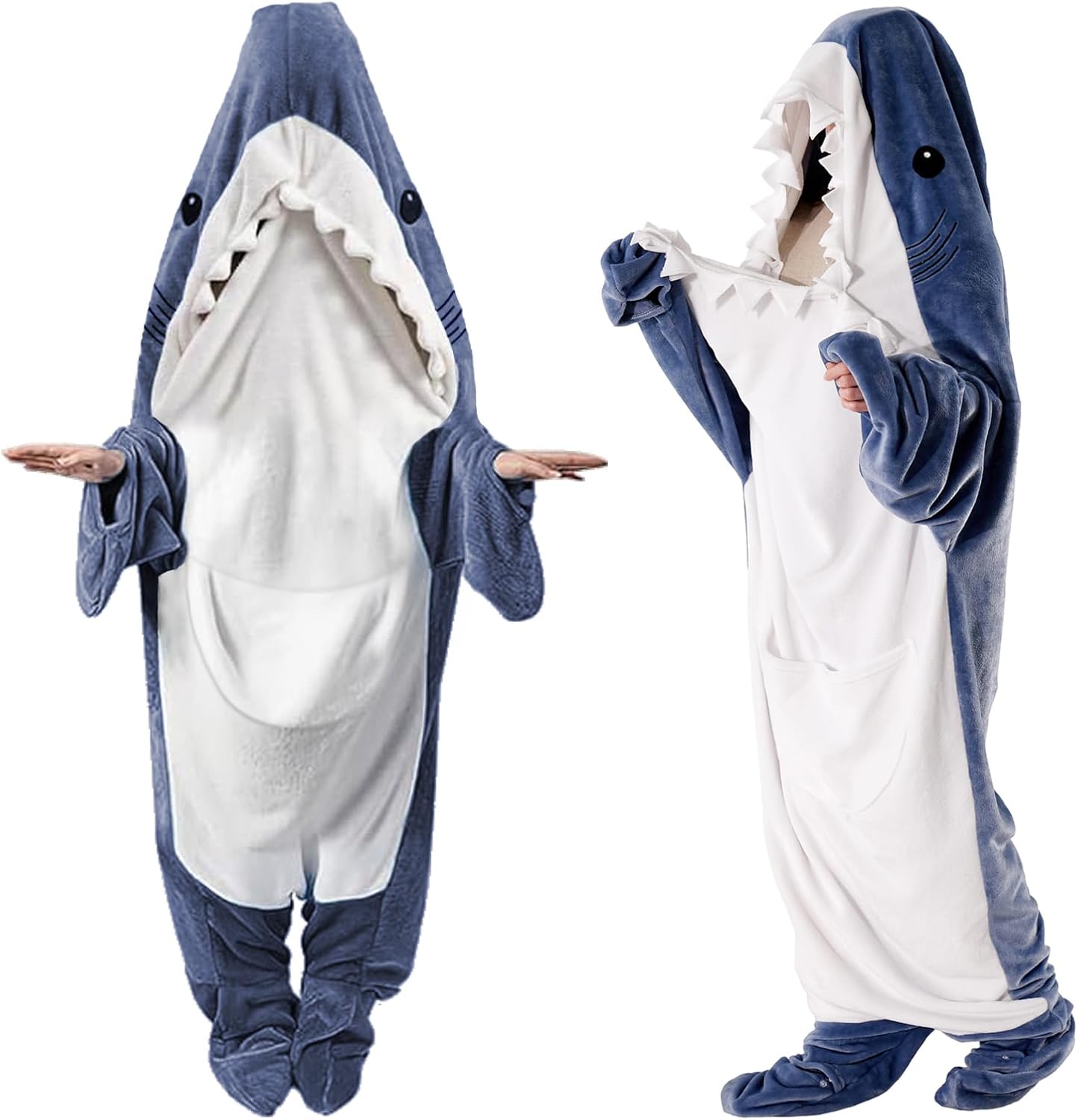 Nayoroom Shark Hoodie Blanket - Cozy Flannel Costume Pajamas